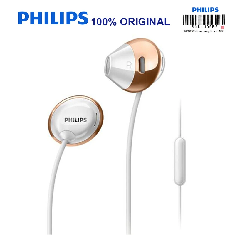 Наушники Philips SHE4205 с микрофоном проводные наушники вкладыши шумоподавлением для