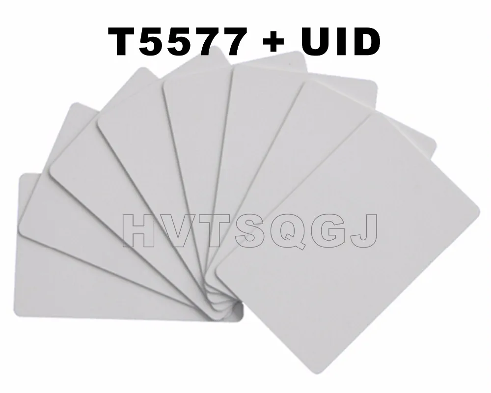 50 шт. Бесплатная доставка 125 кГц t5577 + 13 56 МГц uid RFID карта | Безопасность и защита
