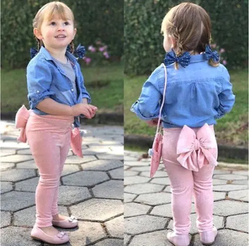

Fashion Girls Bow Bottoms Velvet Long Pants Leggings Trousers Toddler Kids Baby Girls Leggings Back Bowknot Bottoms