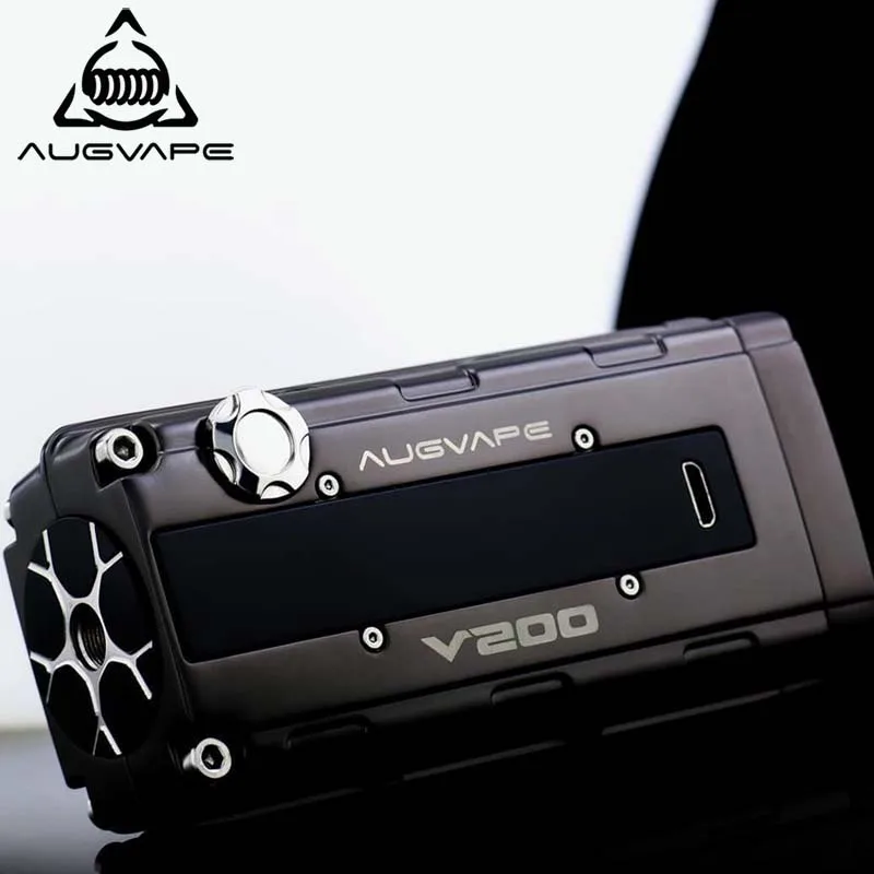 Augvape V200 поле Mod Gun Metal Цвет 18650 Батарея автоматический байпас V режим светодиодный
