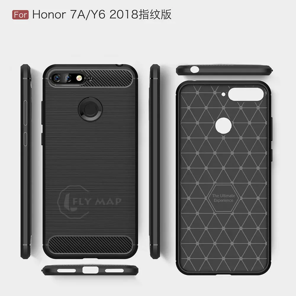 Силиконовый мягкий чехол для Huawei Honor 7A Pro 7APro AUM-L29 TPU Carbon Fibe телефона A7 AUM L29 |