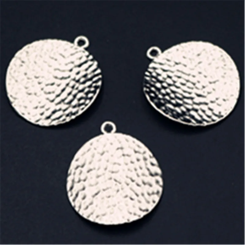 

10pcs Silver Color Curved Face Circular Wafer Alloy Pendant DIY Charm Necklace Earrings Jewelry Crafts Making 30*25mm A755