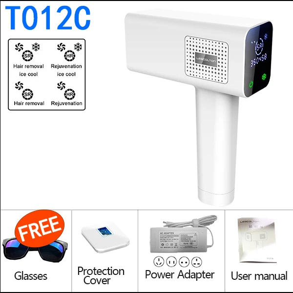 T012C Lescolton T012C 4в1 ICECOOL безболезненный IPL эпилятор устройство для постоянного удаления волос IPL лазерный эпилятор машина для удаления волос - Цвет: T012C