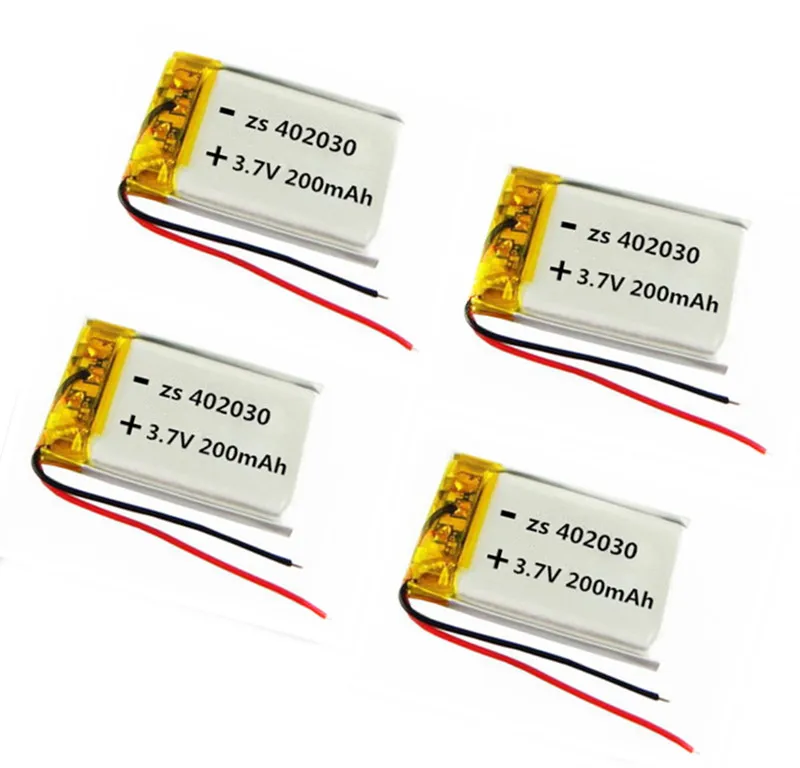 4 шт. полимерные литиевые аккумуляторы 3 7 В 402030 200 мАч сменные Bluetooth наушники PDA POS