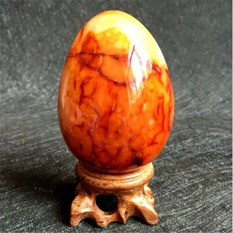 

50-60mm Natural Colorful Red Agate Egg Polished Quartz Crystal Healing stones