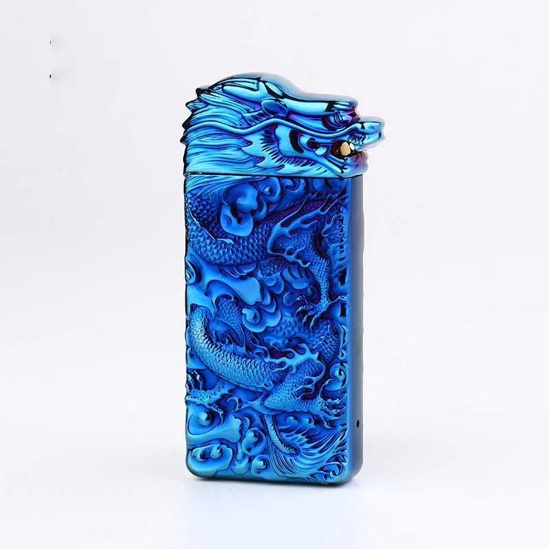Gradon плазменная Зажигалка Usb встряхните, чтобы зажигать сигарету Ligter ветрозащитная электрическая зарядка через Usb - Цвет: blue