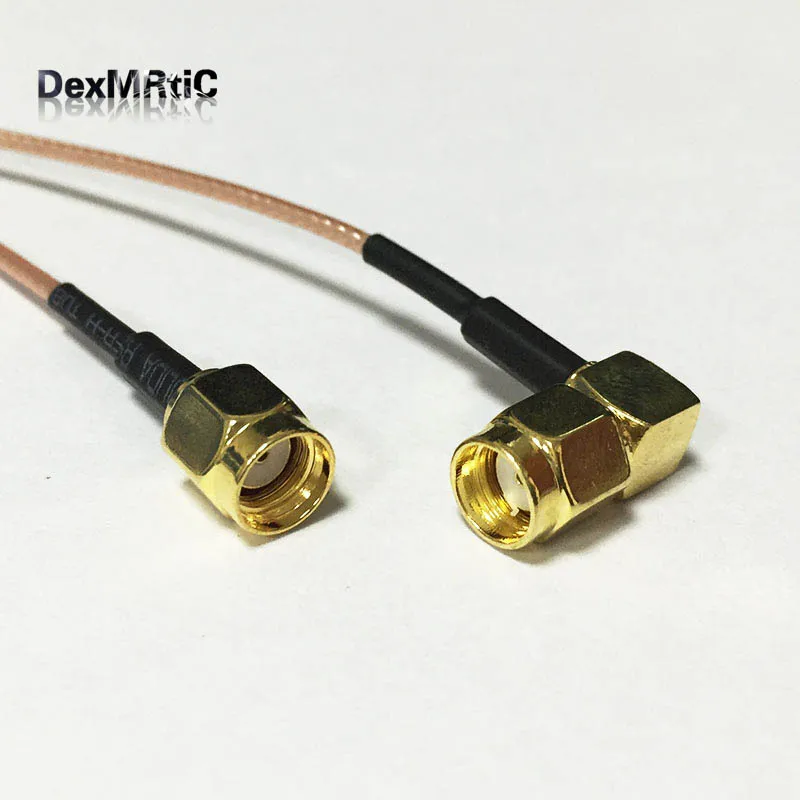 2 шт. RP SMA штекер правый угол переключатель ST RG178 кабель 15 см 6 &quotадаптер по оптовой