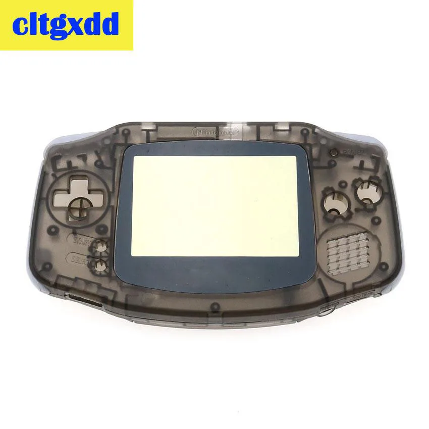 Clear black Cltgxdd полный запасной Корпус Корпуса для nintendo Game Boy GBA прозрачный синий корпус игровой консоли - Цвет: Clear black