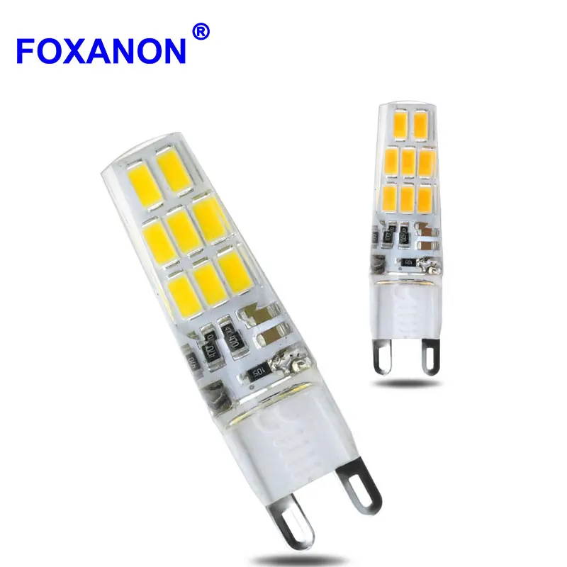 10 шт. G9 светодиодный светильник 5733 SMD 220 в 110 В светодиодный G9 Лампа 3 Вт кукурузный Точечный светильник силиконовый светильник светодиодный s лампы заменить галогенные
