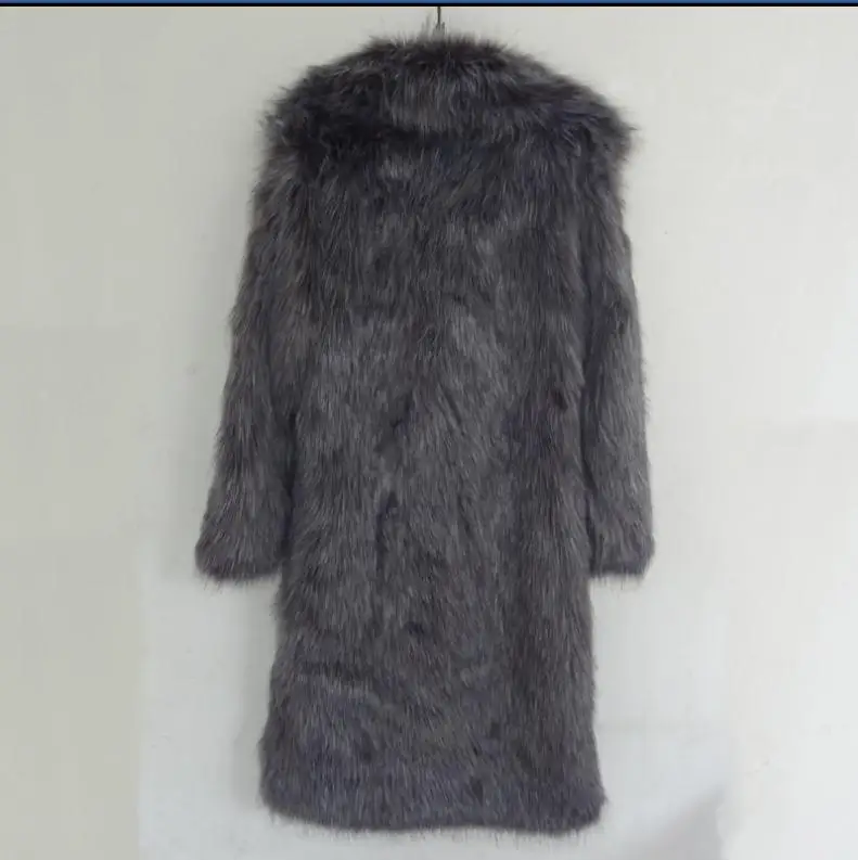 S/6Xl мужской длинный участок большой Размеры жилет из искусственного лисьего меха