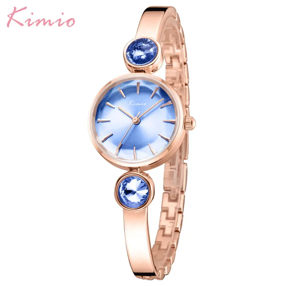 Женские наручные часы Kimio с браслетом Королевского синего цвета модные роскошные