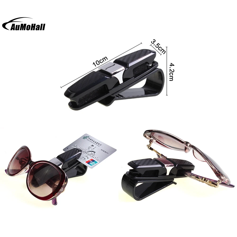 

Black Car Auto Sun Visor Glasses Sunglasses Card Ticket Holder Clip Universal