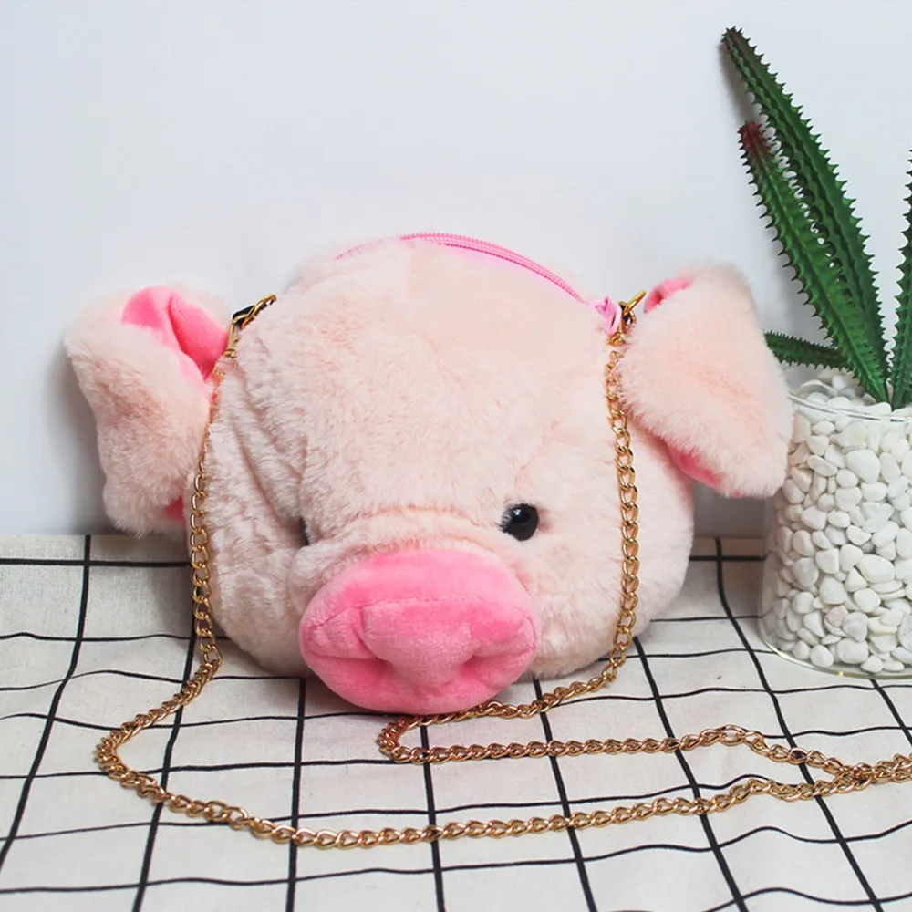 Millffy 18 см * 20 Kawaii Pig плюшевая сумка на плечо мягкие игрушки голова свиньи кошелек