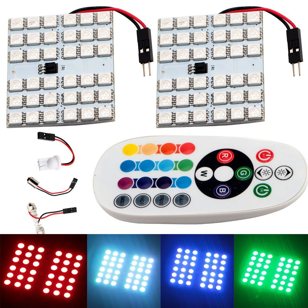YSY 2 шт. RGB 5050 36SMD Светодиодная панель купольная лампа с автоматическим