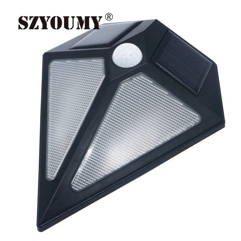SZYOUMY 6 LED Солнечная энергия датчик движения настенный светильник ромбовидная