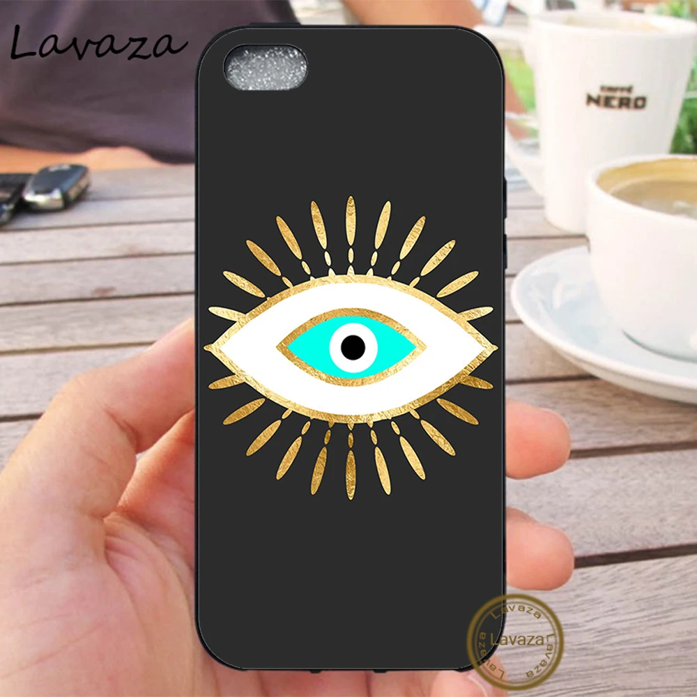 9 Lavaza золотой фольги сглаза в Румяна горячий силиконовый чехол для iPhone 5 5S 6 6S 7 8 Plus 11 Pro X XR XS Max - Цвет: 9