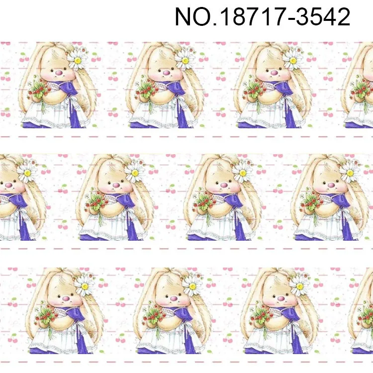 10 ярдов Различные размеры лента в рубчик с мультяшным медведем принтом baby