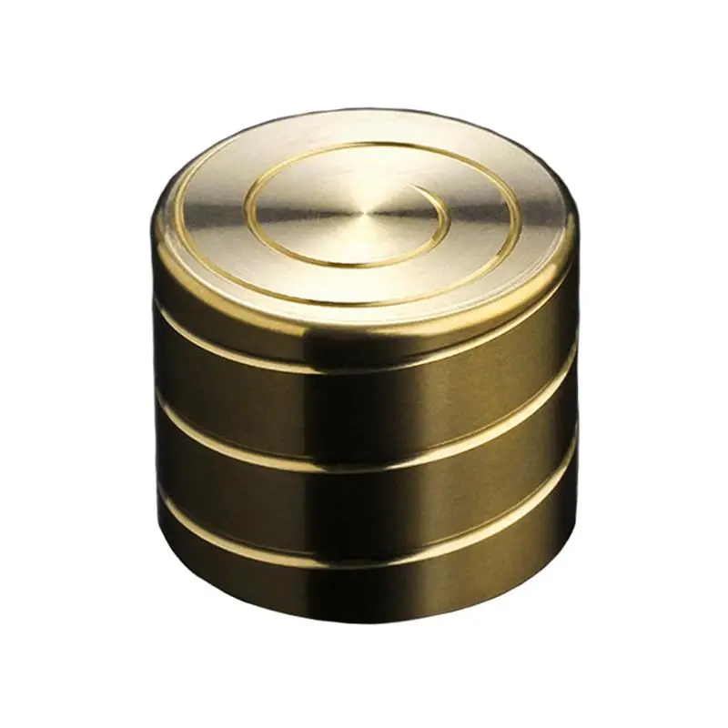Gold Палец рок Настольный гироскоп Металл тревога помощи Настольный Вращающийся Гироскоп Взрослых офис Творческий антистресс помощи ручной Спиннер игрушка - Цвет: Gold