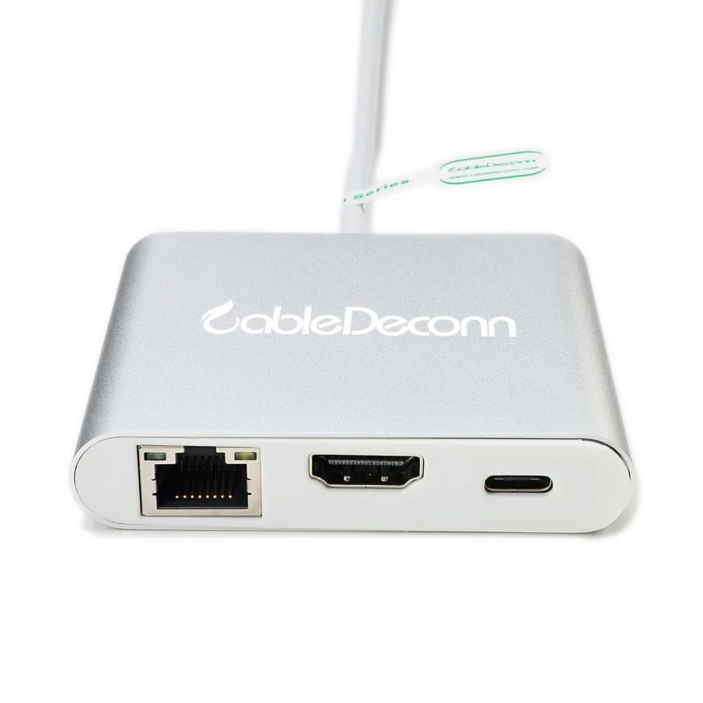2017 Горячая USB C USB3.1 тип c для Ultra HDMI 4K usb хаб OTG гигабитный Ethnernet RJ45 и женский зарядный