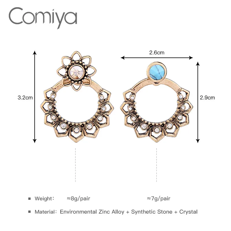 Comiya массивные аксессуары из цинкового сплава золотого цвета Pendientes Mujer Moda