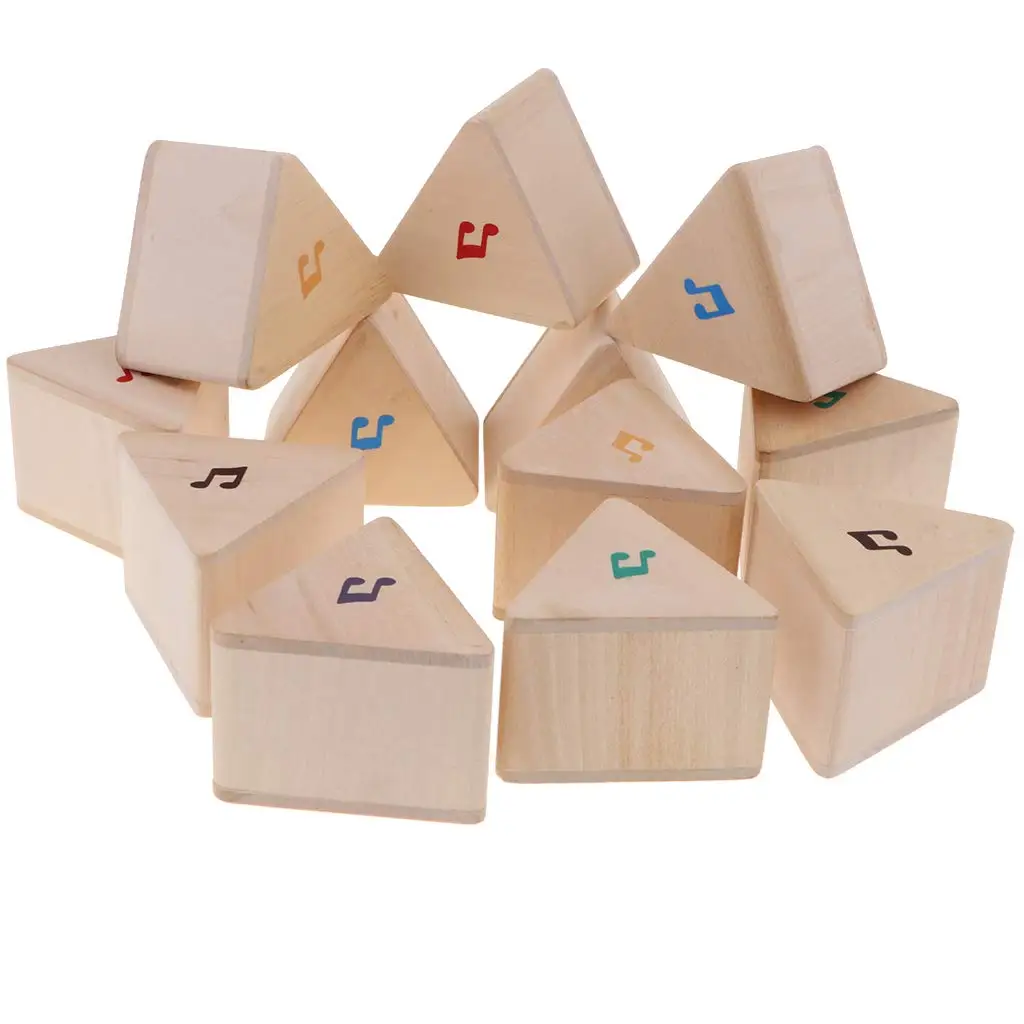 12 шт. деревянные треугольные погремушки для детей|Монтессори| |