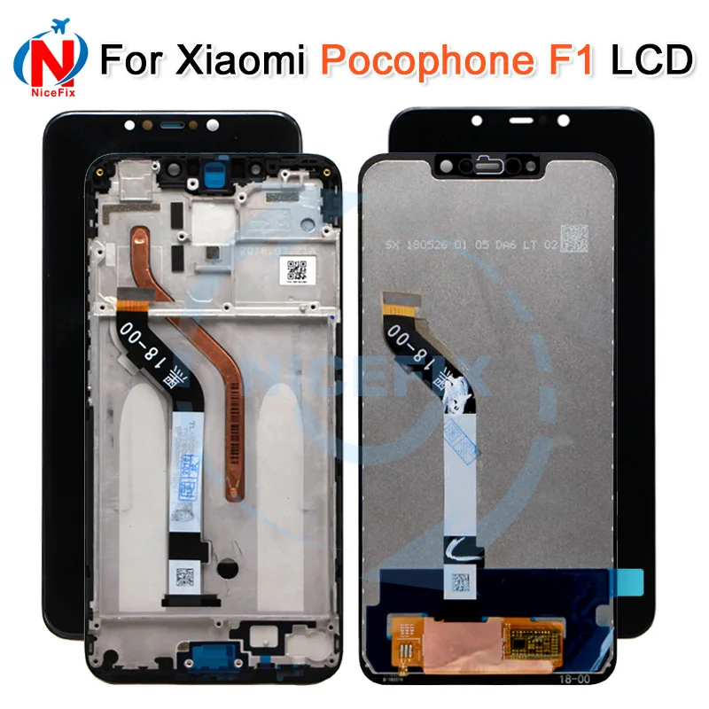 Для Xiaomi mi Pocophone F1 ЖК-дисплей с сенсорным экраном дигитайзер в сборе с рамкой для Xiao mi Poco F1 lcd