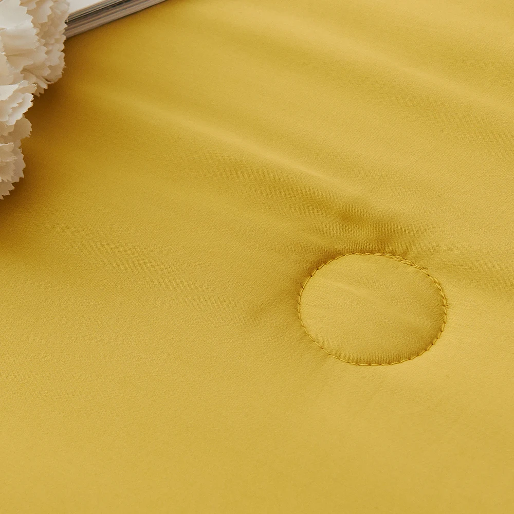 Роскошное желтое тонкое одеяло 100% Lyocell Tencel 400 тканевое с нитью летнее покрывало