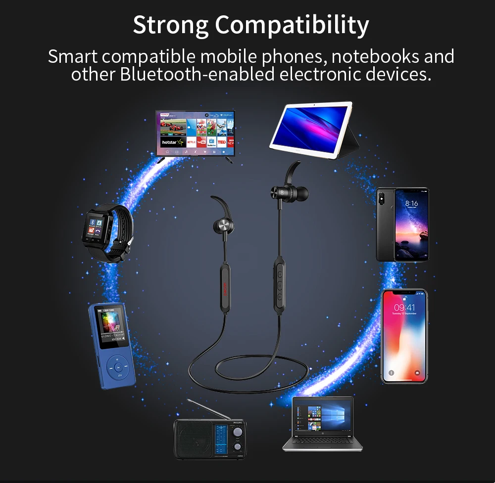 DACOM L15 Bluetooth наушники Беспроводная Спортивная гарнитура IPX5 водонепроницаемые Bluetooth наушники Встроенный микрофон для iPhone samsung