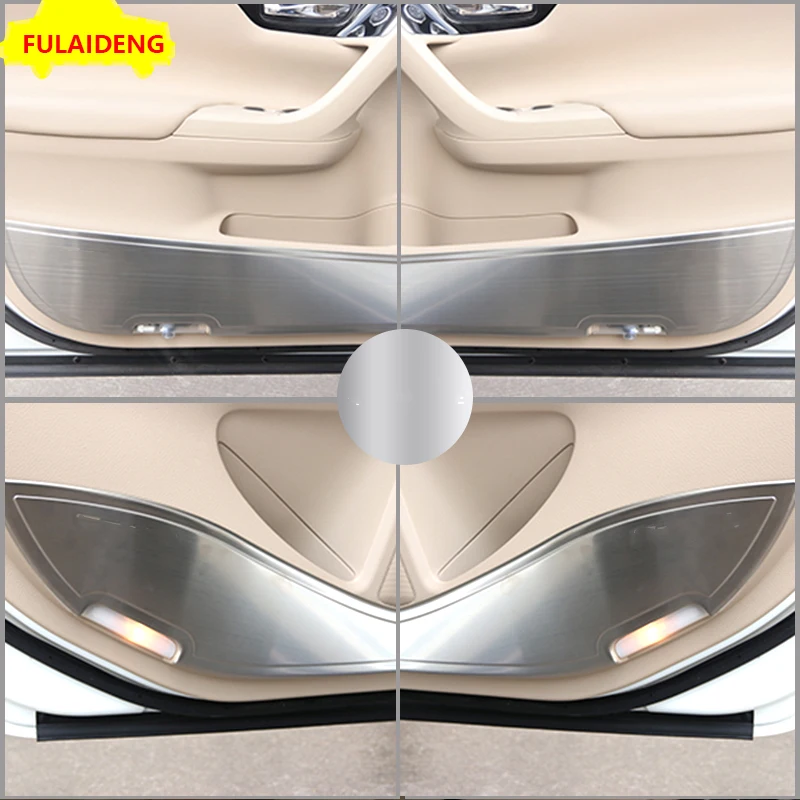 4 шт. для Nissan Teana Altima 2013- серебристый и черный титановый дверной антиударная площадка Защитная отделка автомобильный Стайлинг