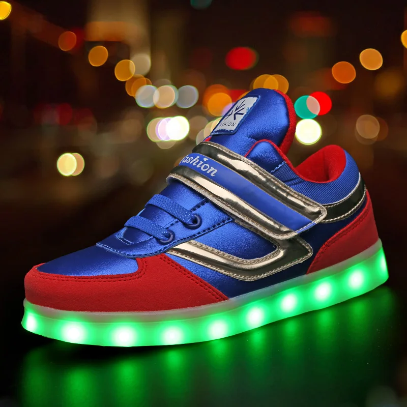 2018 New Children Shoes Light Led luminous Boys Girls USB Charging Sport Casual Kids Glowing Sneakers usb | Детская одежда и обувь