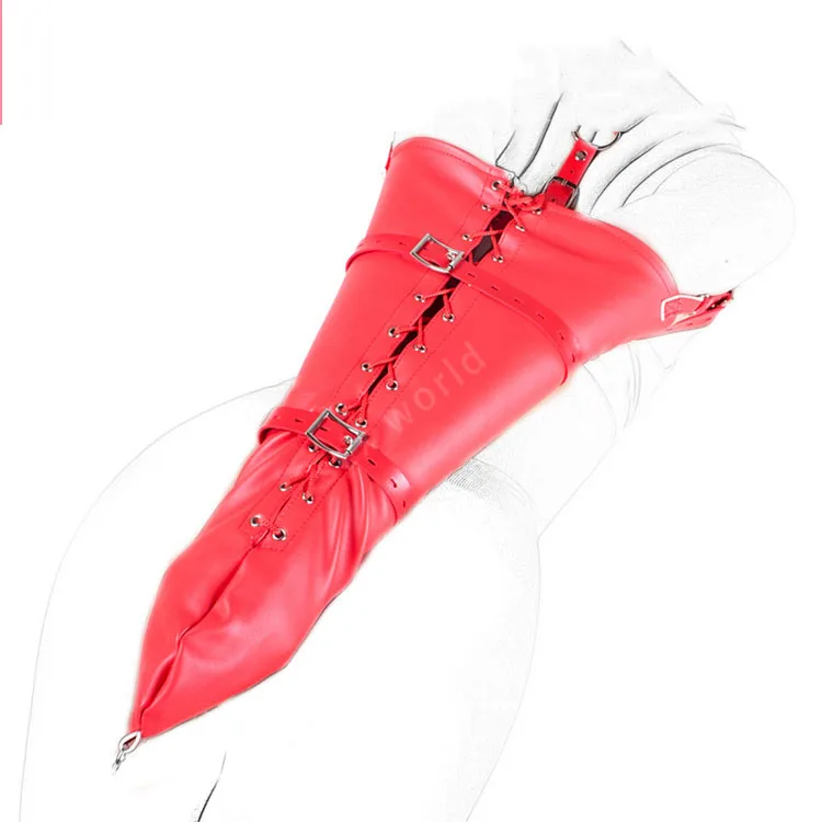 Бандаж для рук красный бандаж из искусственной кожи через плечо кляп перчатки