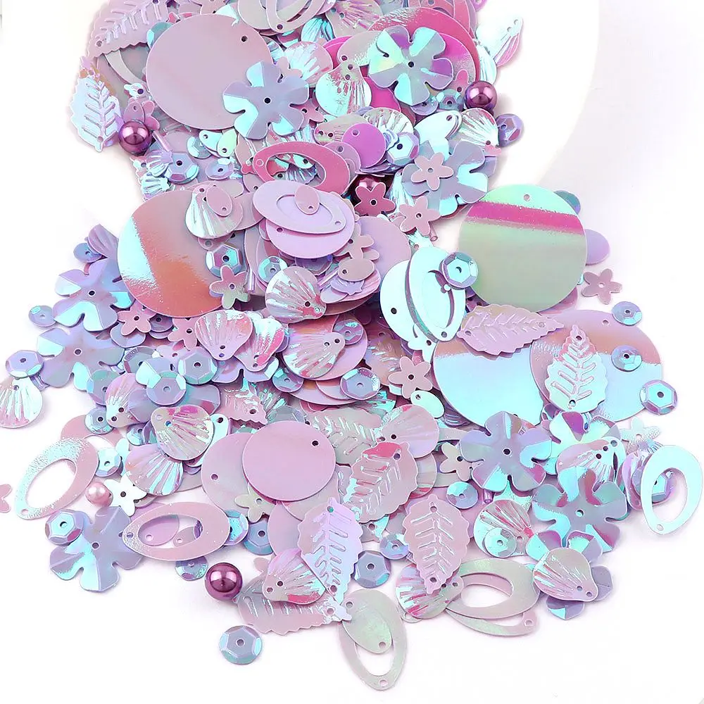 30 звёзд разные размеры лист цветок ПВХ пластик с отверстиями блестки украшение