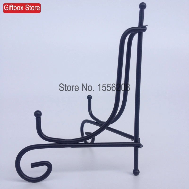 

250mm Height Iron Plate Display Easel Black Craft Stand Holder Dish Rack