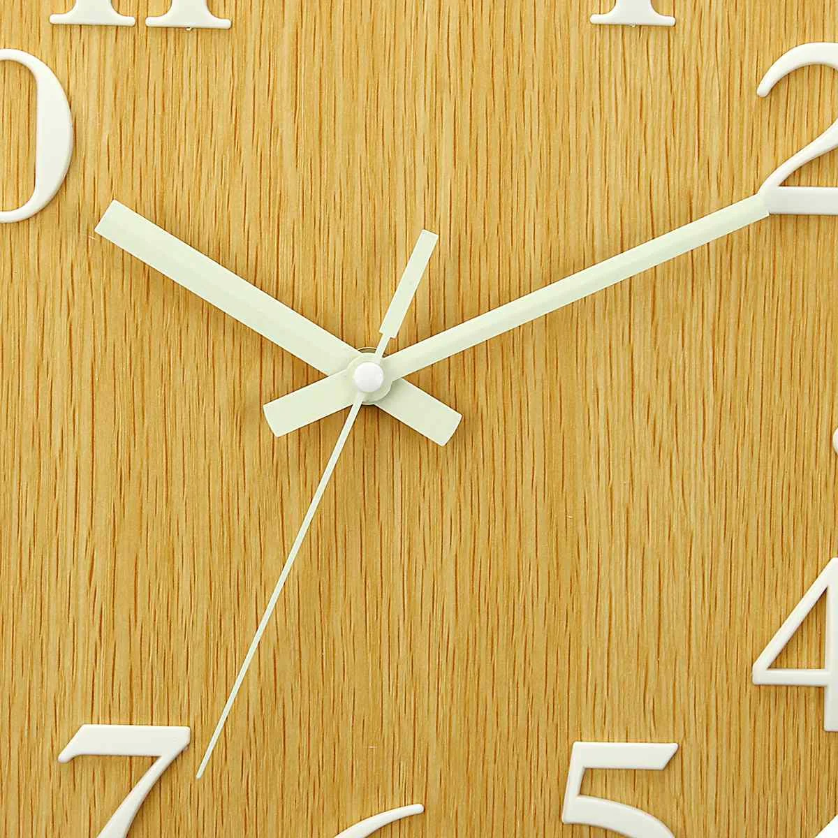 12 Inch Silent Luminous Wall Clocks Glow in Dark Modern 3D Decor Home Living Room Bedroom Quartz Wall Hanging Clock