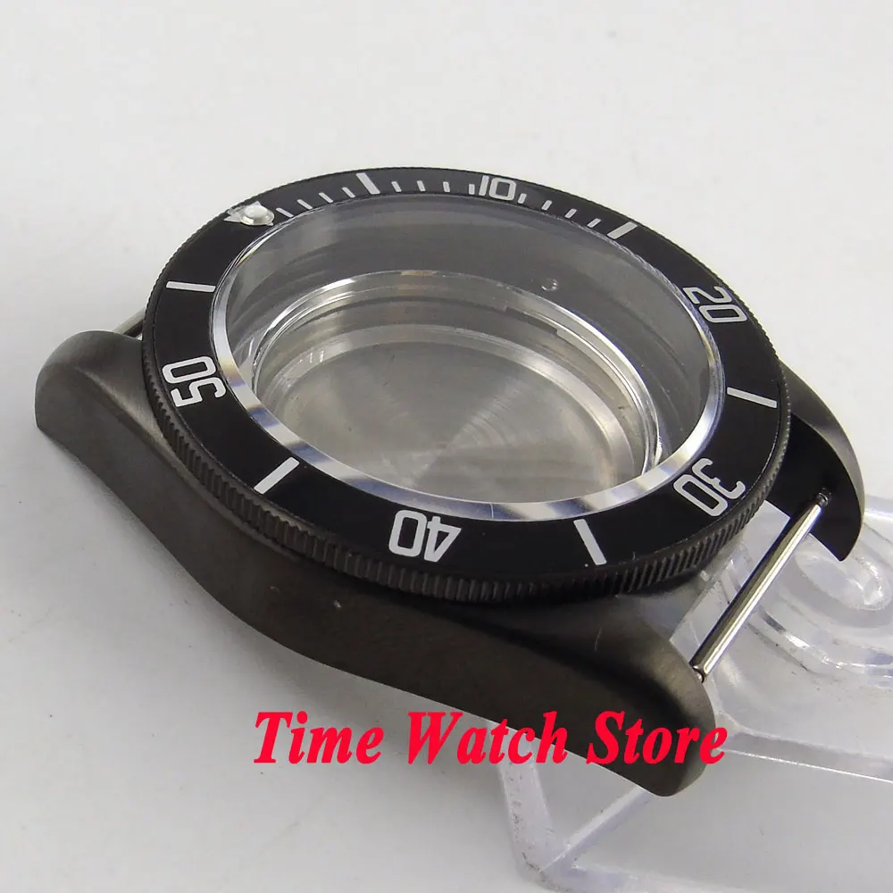 41 мм черная рамка сапфировое стекло модель чехол подходит для ETA 2836 MIYOTA 82 серии