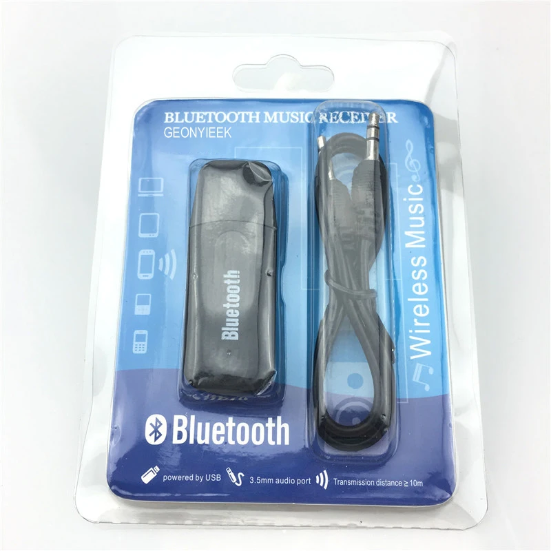 Беспроводной USB Bluetooth приемник передатчик адаптер A2DP ключ Музыкальный Аудио приемник для автомобиля AUX Android/IOS телефоны 3,5 мм