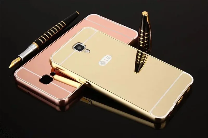 Модные Роскошные зеркальные чехлы из розового золота для LG X screen K500N X Cam K580 алюминиевая металлическая рамка для LG X power K220DS K220Y