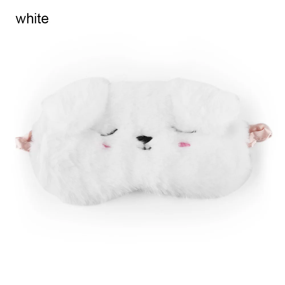 white02 1 шт. Удобная симпатичная маска для сна с изображением животных из мультфильма Мягкая повязка для век для сна помощь вслепую инструменты для ухода за глазами - Цвет: white02