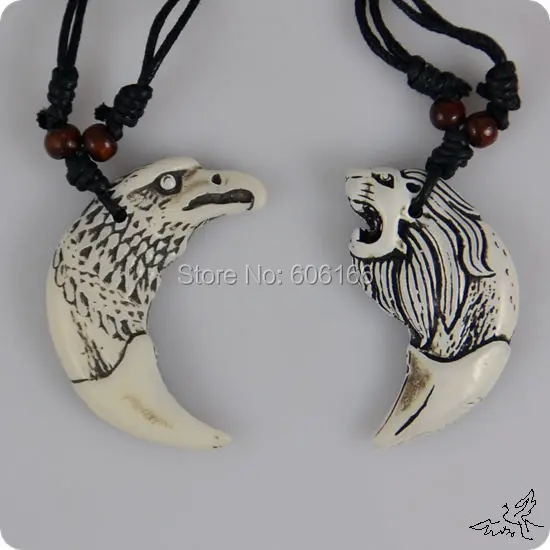 Подвеска зуб 24 шт./лот смешанные стильные животные ожерелье с подвеской слон лев