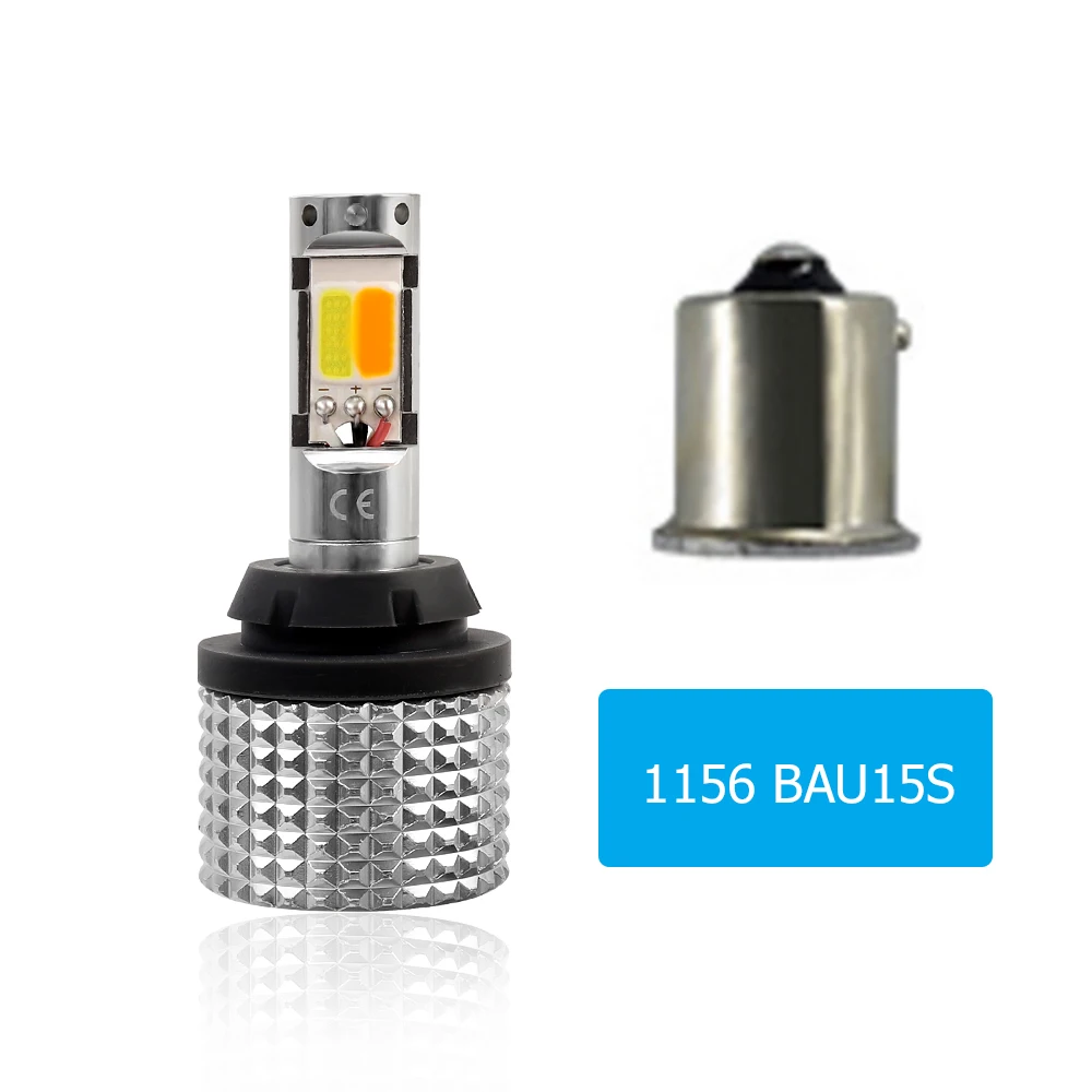 BAU15S 30W COB 1156 1157 3156 3157 T20 7440 7443 WY21W Автомобильный светодиодный поворотники светильник drl светодиодный фары дневного света drl Включите светильник - Цвет: BAU15S