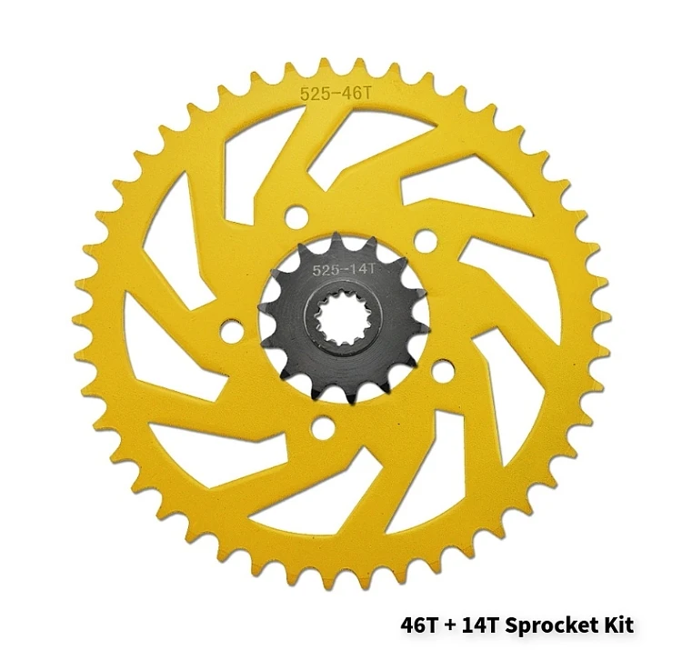 Sprocket Kit 525-14 T 525-46 T цепь трансмиссии мотоцикла и спереди и сзади комплект звездочек Для Бенелли 600 BN600 BJ600 BN BJ 600 525 до 14 ти лет 46 T - Цвет: Sprocket Kit