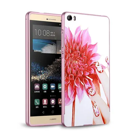 Чехол для телефона для huawei P8 Max, чехол, роскошный, ультра тонкий, позолоченный, алюминиевый, металлический, Жесткий Чехол для huawei P8 Max, 6,8 дюймов, чехол - Цвет: Flower