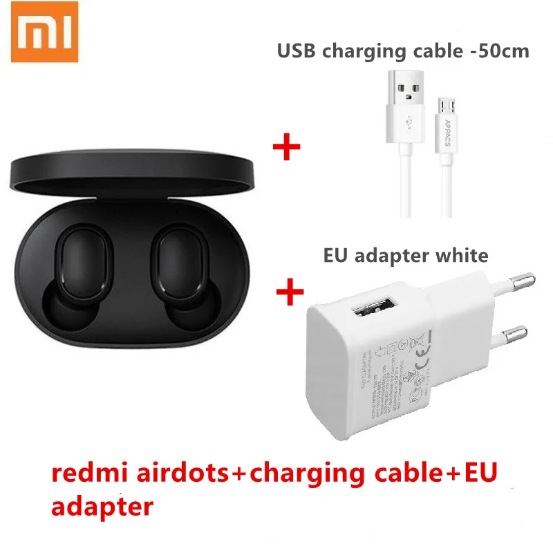 Новейший Xiaomi Redmi Airdots TWS стерео Bluetooth 5,0 наушники-вкладыши ANC и микрофон hands-free наушники AI управление - Цвет: n charging cab n AD
