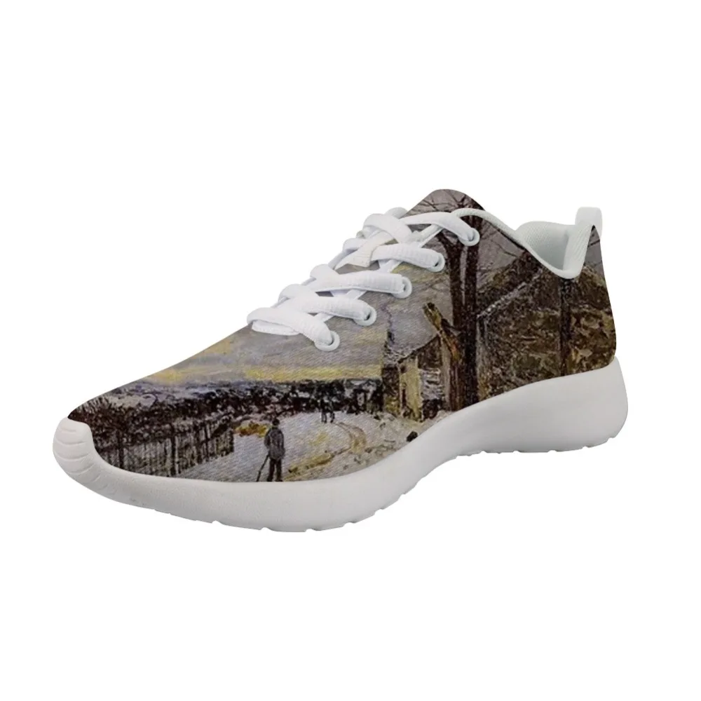 Мужские классические кроссовки с принтом на белой подошве удобные дышащие весну