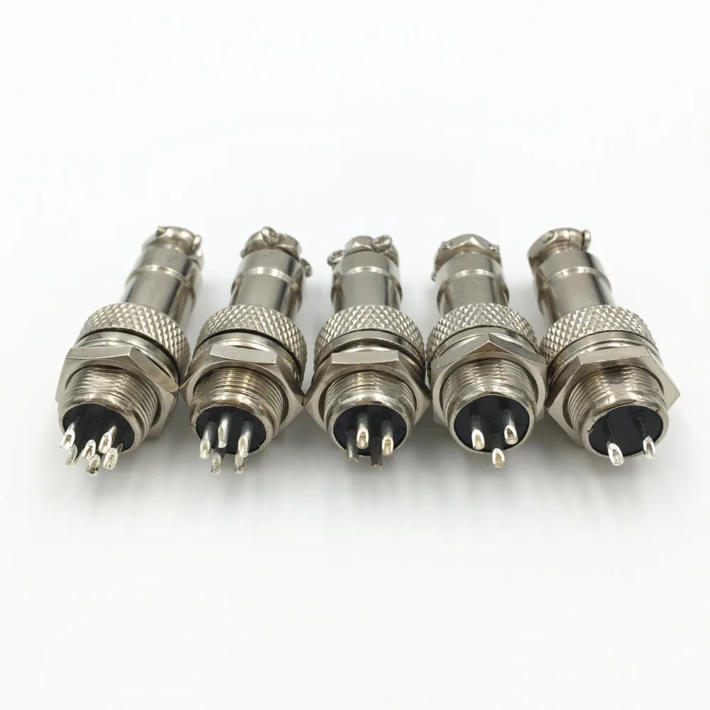 2 комплекта GX12 3 4 5 6 P штырьковый мужской женский круговой панели 12 мм M12