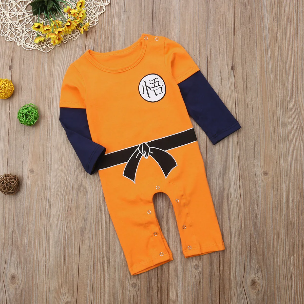 KungFu Goku слитный комбинезон одежды снаряжение для новорожденных мальчиков Гоку комбинезон одежды снаряжение