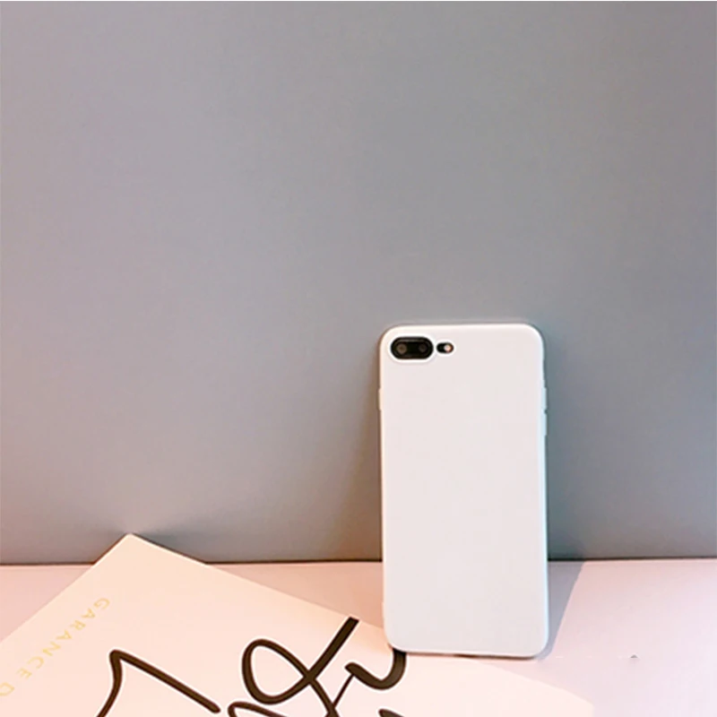 Роскошный мягкий силиконовый чехол для iPhone 6 s 6S 7 7S 8 Plus 5 5S 5SE iPhone X 10 6plus 6splus 7plus 8 Plus чехол для сотового телефона из ТПУ - Цвет: Белый
