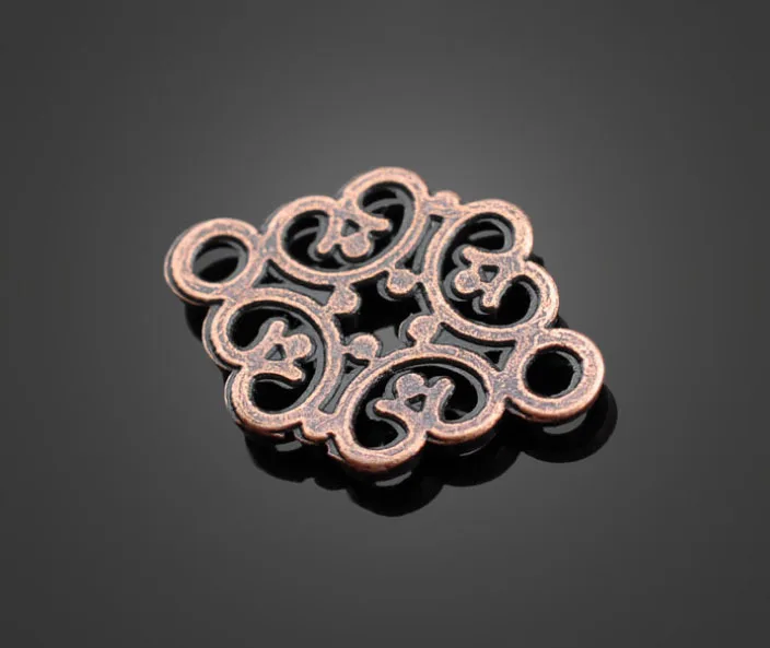 100 шт антикварные медные сплавы 2 отверстия соединитель подвески Шарм-DIY