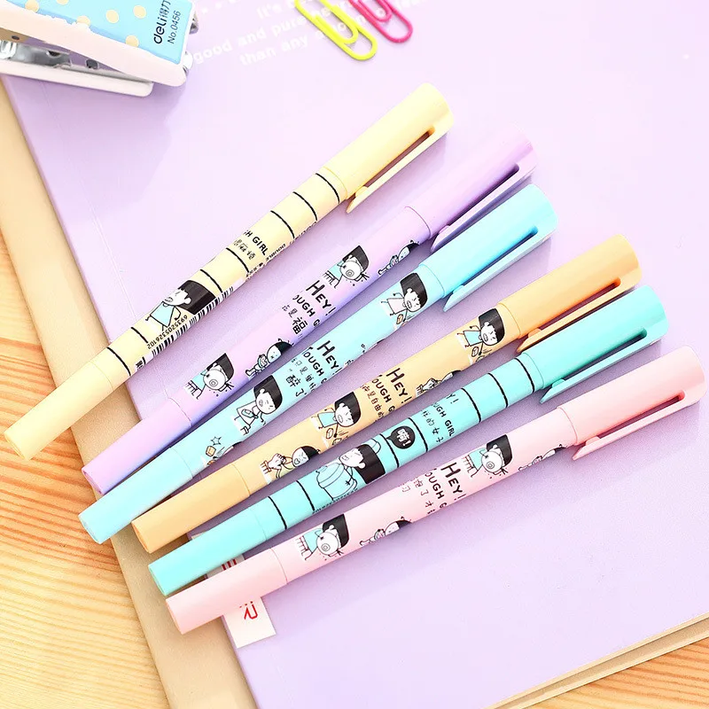

DL s610 double head fluorescent pen student key marker marker pen 6 color single branch Stationery office supplies for student