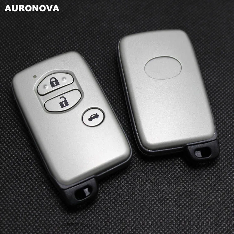 Auronова Новый смарт ключ оболочка для Toyota Crown Corolla Camry Rav4 Reiz Prado Land Cruiser 3 кнопки чехол